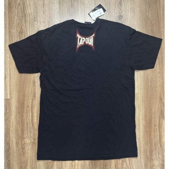 Y2K Tapout Skull Chains Logo Black T Shirt Size L - Picture 8 of 8